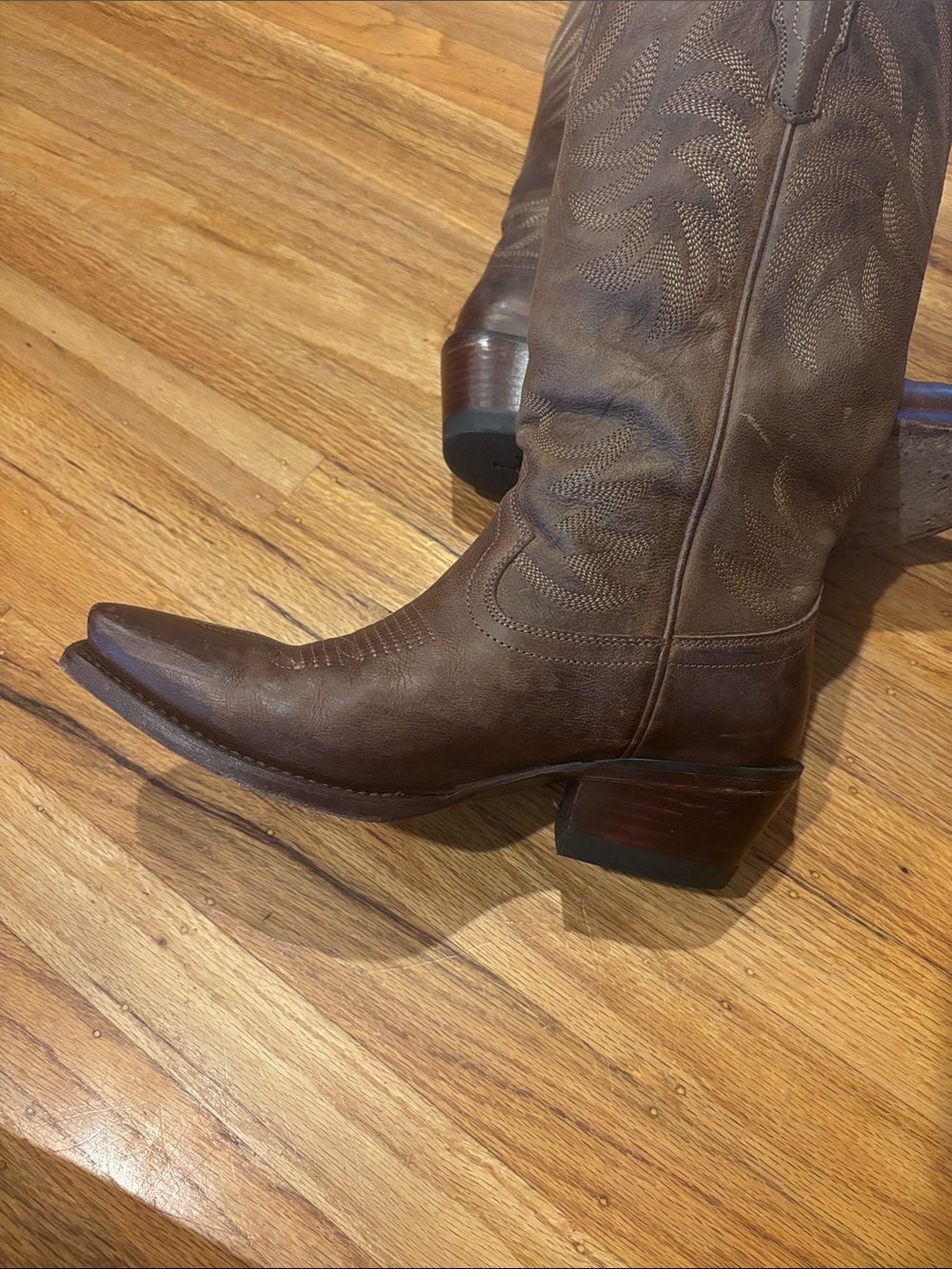 Tecovas The Annie Cafe Goat Leather Western Cowgirl Boots - Picture 14 of 16
